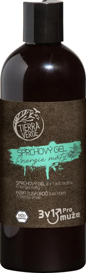 Tierra Verde  Tusfürdő 3 az 1-ben férfiaknak Energy of menta üveg 500 ml