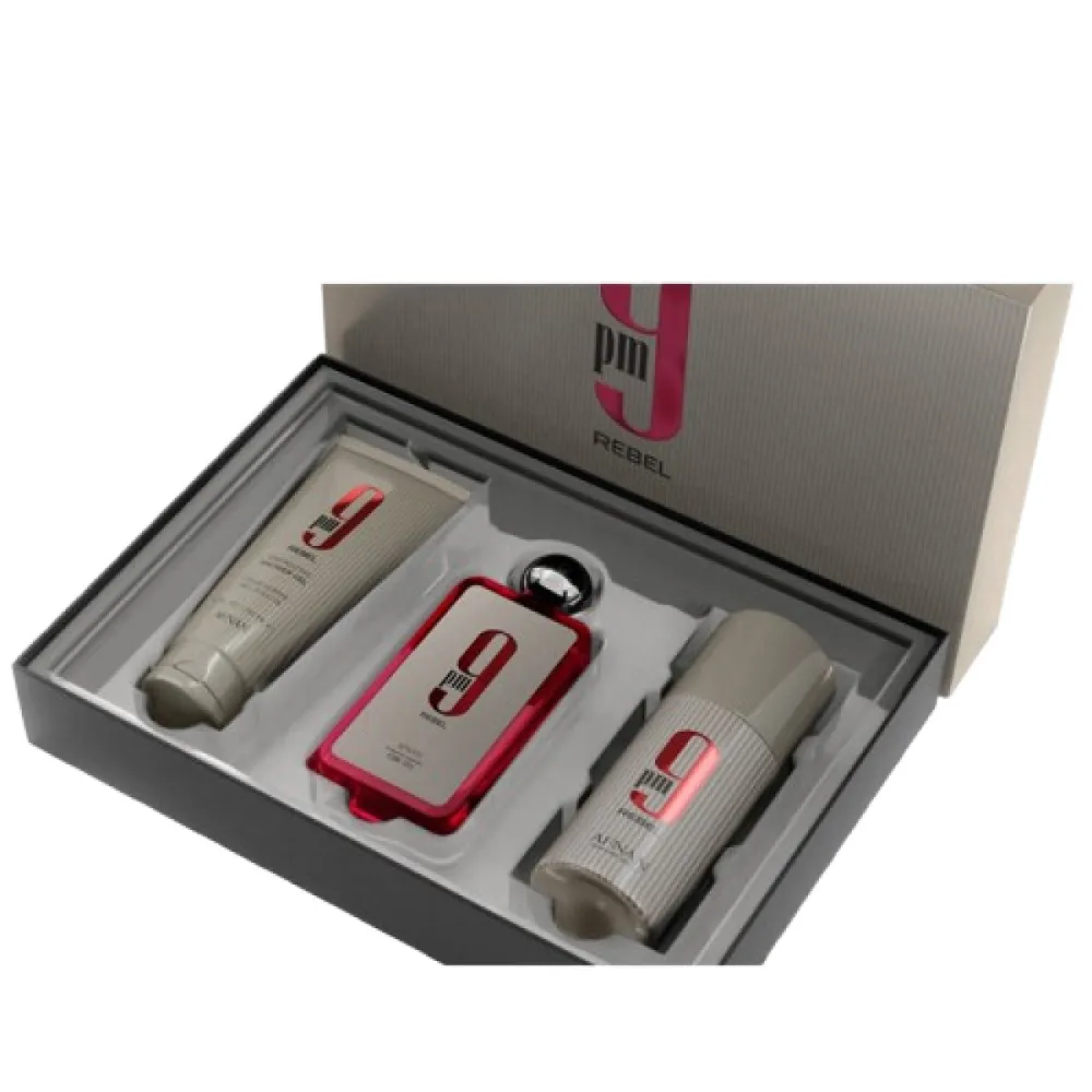9 pm Rebel 100 ml + testpermet 150 ml + SG Eau de Parfum uniszex