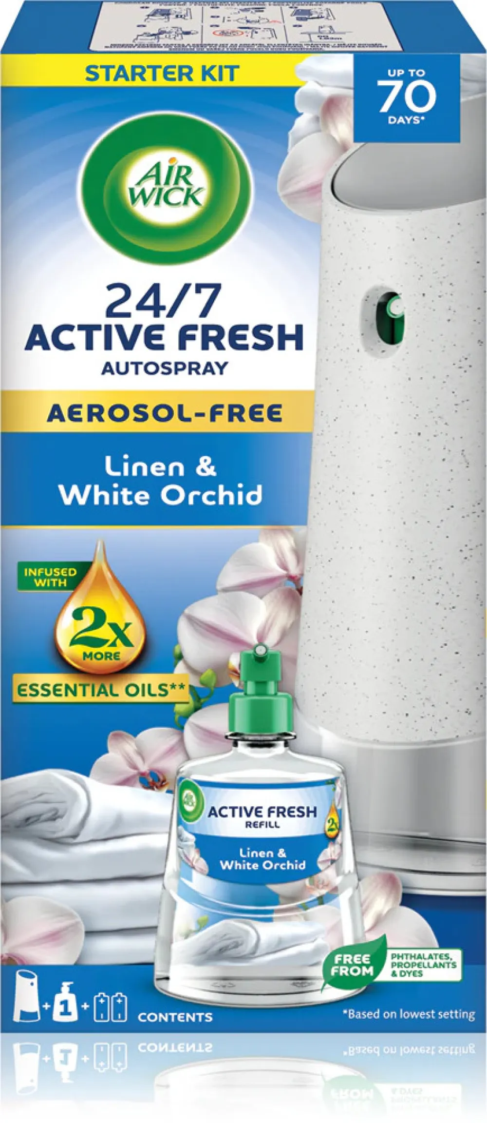 Active Fresh Svěží bavlna automatický osvěžovač vzduchu pro ženy 228 ml