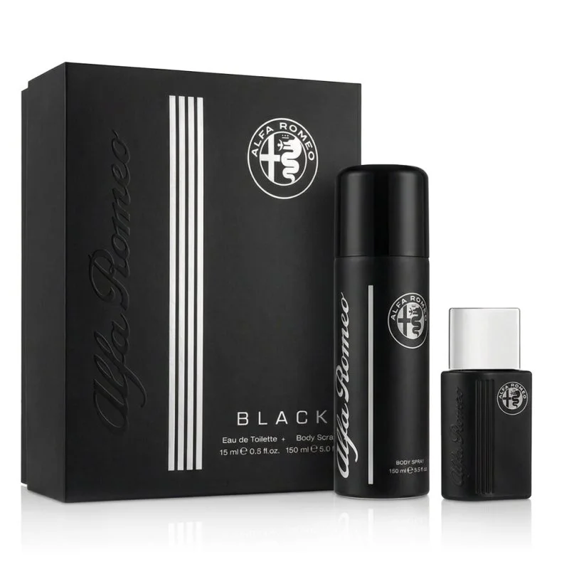Alfa Romeo Black Eau de Toilette férfiaknak 15 ml + testpermet