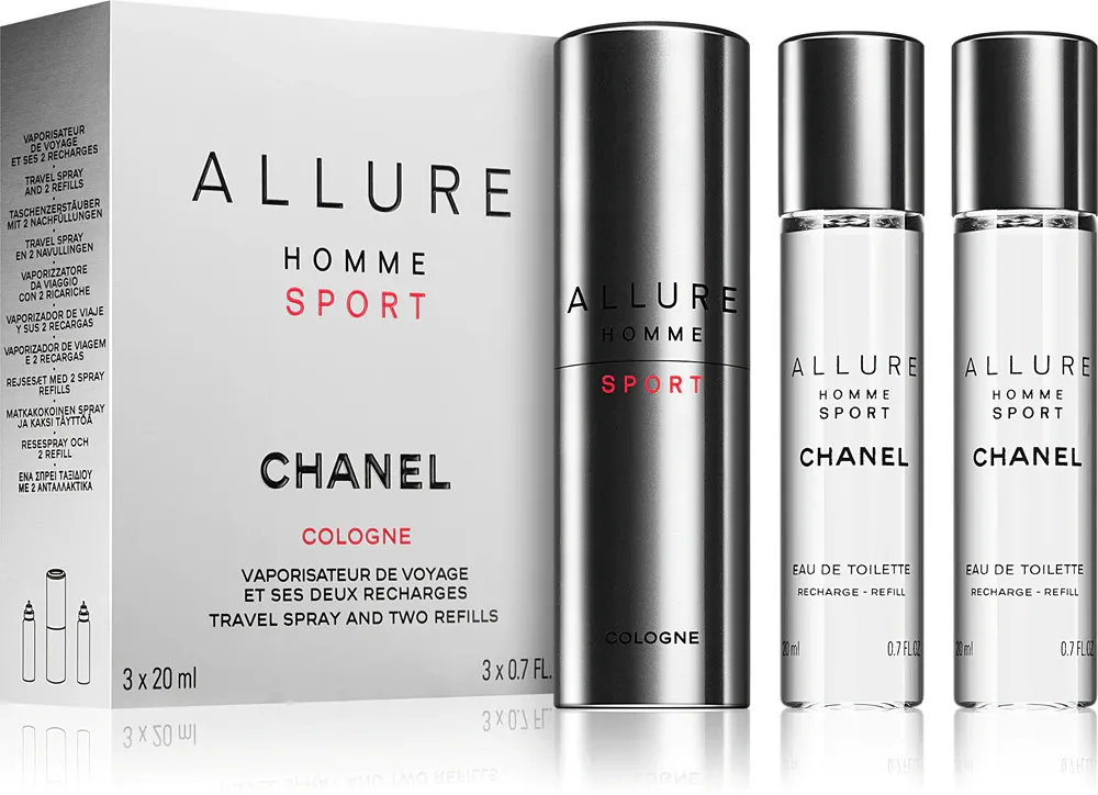 Allure Homme Sport EDC újratölthető 20 ml + EDC utántöltő 2 x 20 ml M 60 ml
