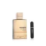 Amber Oud Black Edition ajándékszett + újratölthető parfümszóró Eau de Parfum unisex 150 ml