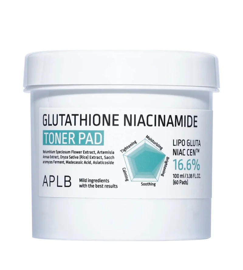 Glutathione Niacinamide Toner Pad hidratáló és ragyogásfokozó tonerpárnák 60 db / 100 ml
