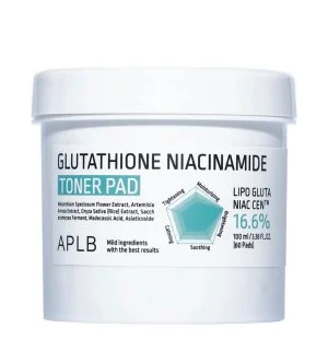 APLB Glutathione Niacinamide Toner Pad hidratáló és ragyogásfokozó tonerpárnák 60 db /