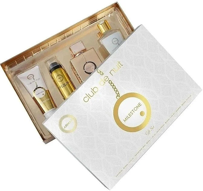 Club de Nuit Milestone Szett - parfüm 30 ml + hajpermet 55 ml + szappan 130 g + testpermet 50 ml