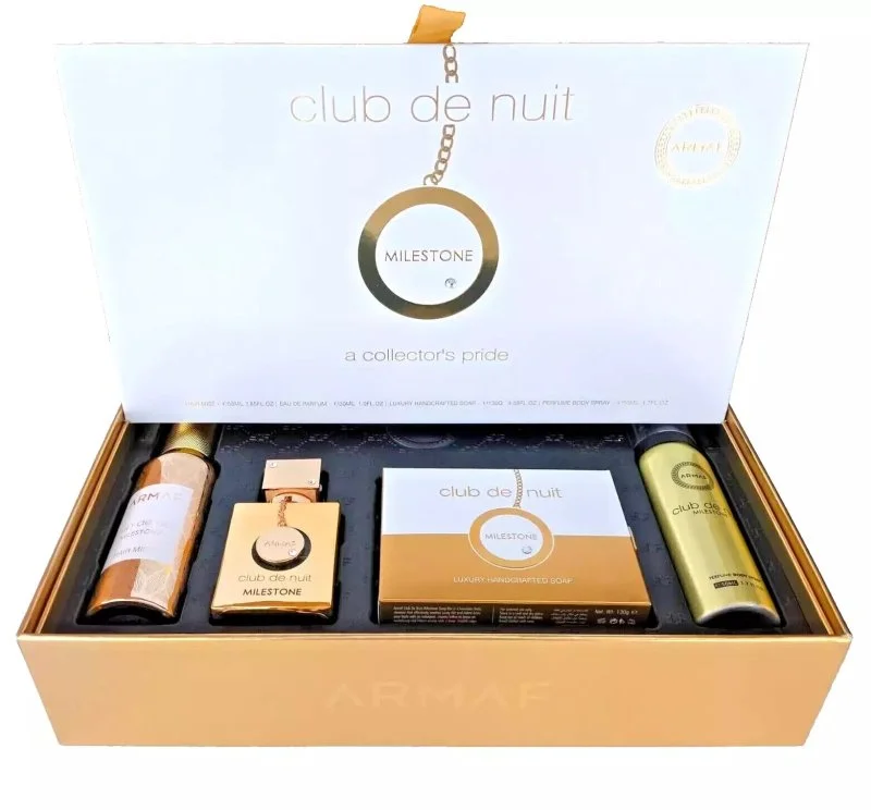 Club de Nuit Milestone Szett - parfüm 30 ml + hajpermet 55 ml + szappan 130 g + testpermet 50 ml