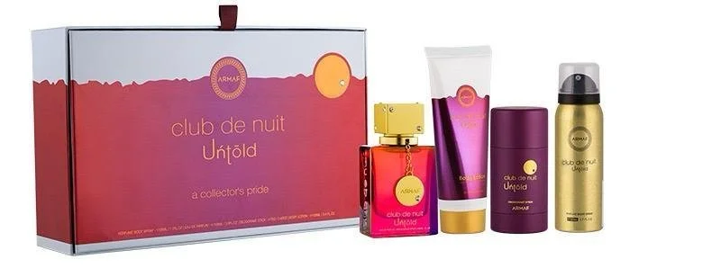 Club de Nuit Untold szett – 105 ml eau de parfum + testpermet 50 ml + dezodor stift 75 g + testápoló 100 ml