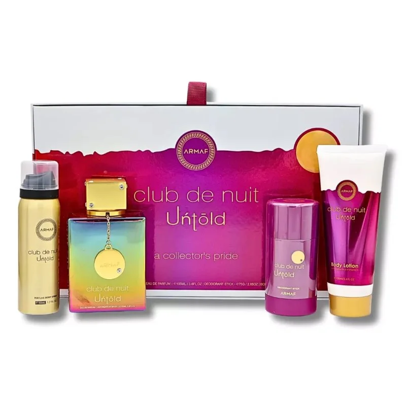 Club de Nuit Untold szett – 105 ml eau de parfum + testpermet 50 ml + dezodor stift 75 g + testápoló 100 ml