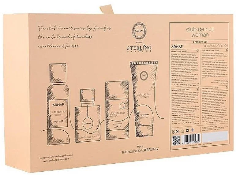 Club de Nuit Woman szett – 30 ml Eau de Parfum + hajparfüm 55 ml + deo stift 75 g + kézkrém 50 ml