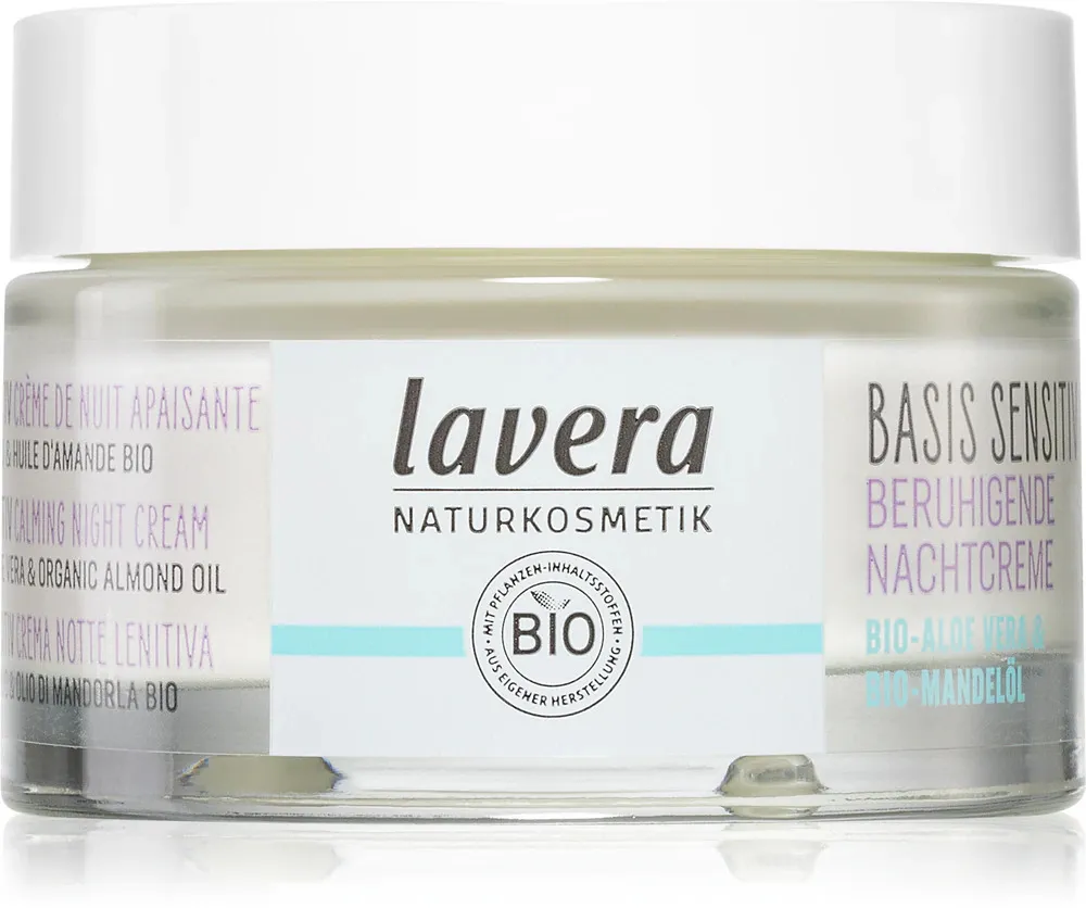 Lavera Basis Sensitiv nyugtató éjszakai krém parfüm nélkül 50 ml