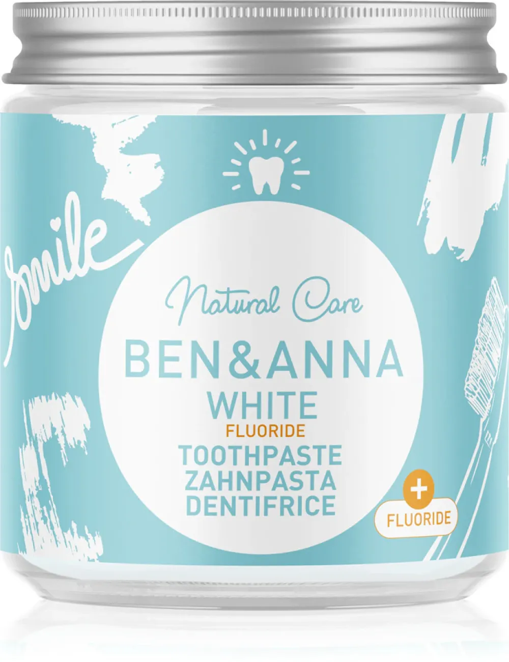Ben & Anna Fehérítő fogkrém fluoriddal (100 ml) - kamillával és zsályával