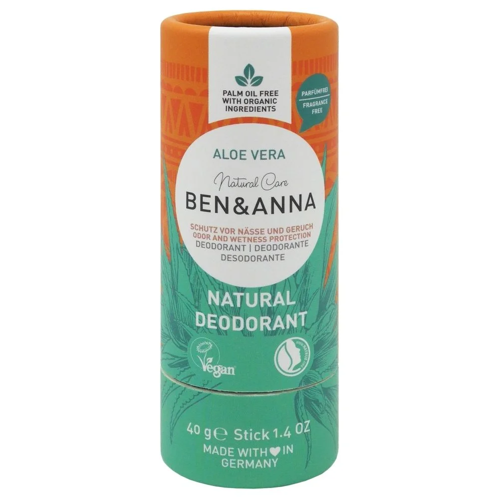 Ben & Anna Illatmentes szilárd dezodor (40 g) - Aloe Vera - érzékeny bőrre