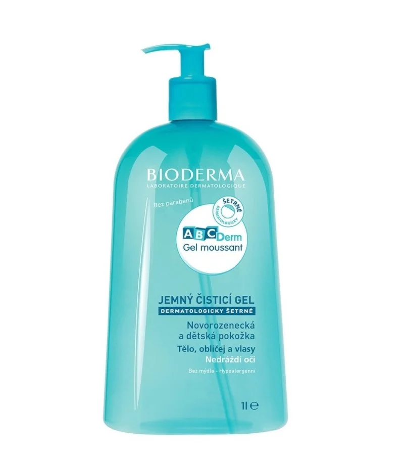 ABCDerm Gel Moussant kíméletes tisztító gél gyermekeknek 1000 ml