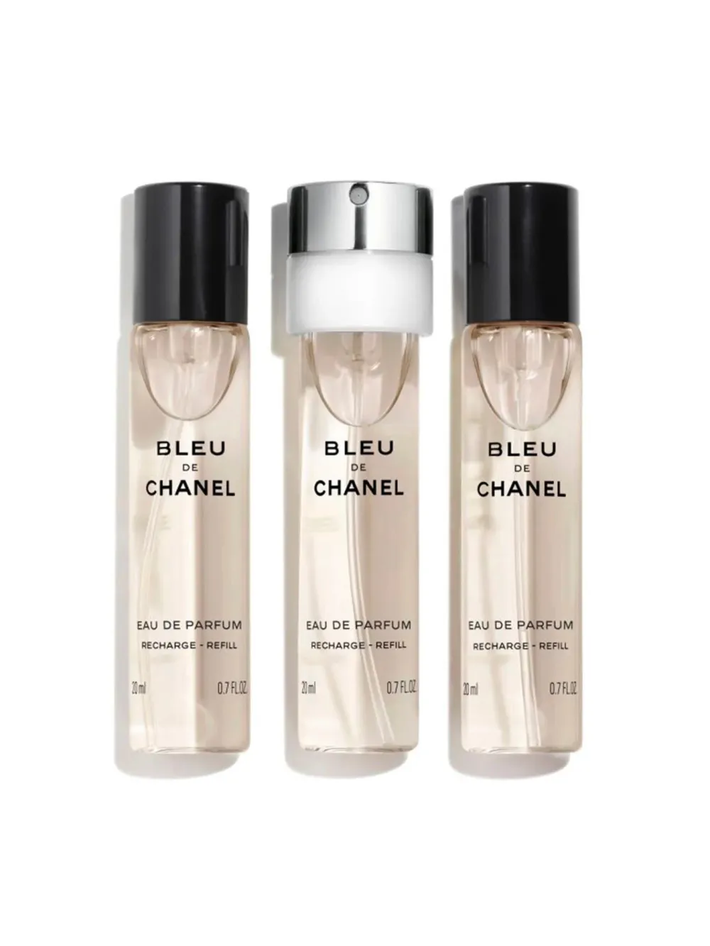 Bleu de Chanel EDP utántöltő permetezővel 20 ml + EDP utántöltő 2 x 20 ml M 60 ml
