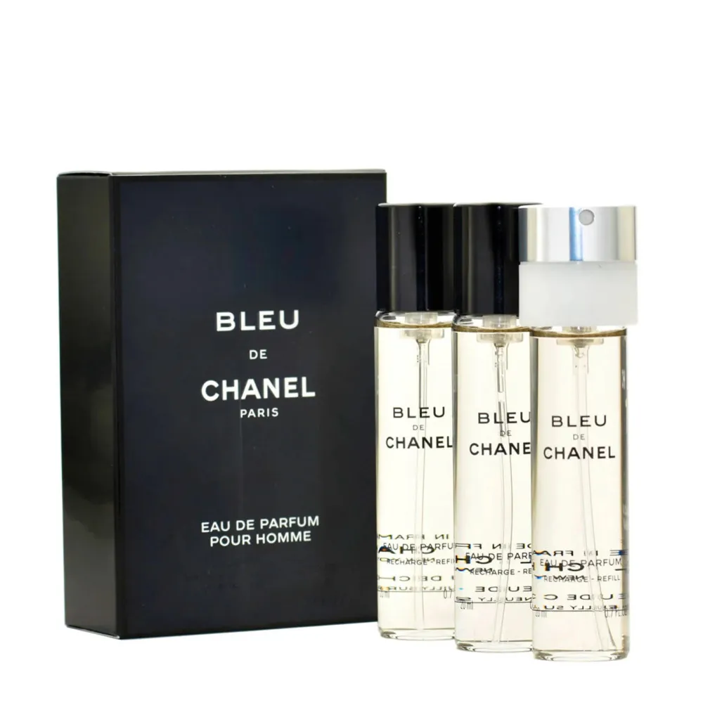 Bleu de Chanel EDP utántöltő permetezővel 20 ml + EDP utántöltő 2 x 20 ml M 60 ml