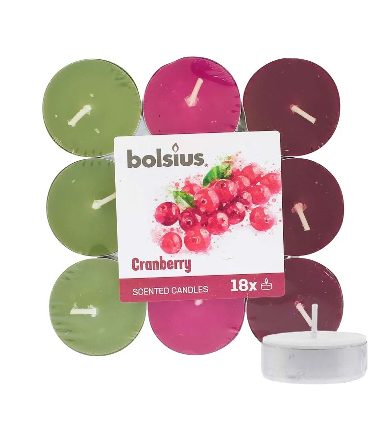 Scented Tealights Cranberry 4 órás teamécses 18 db