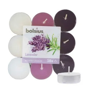 Bolsius Scented Tealights Lavender 4 órás teamécses 18 db