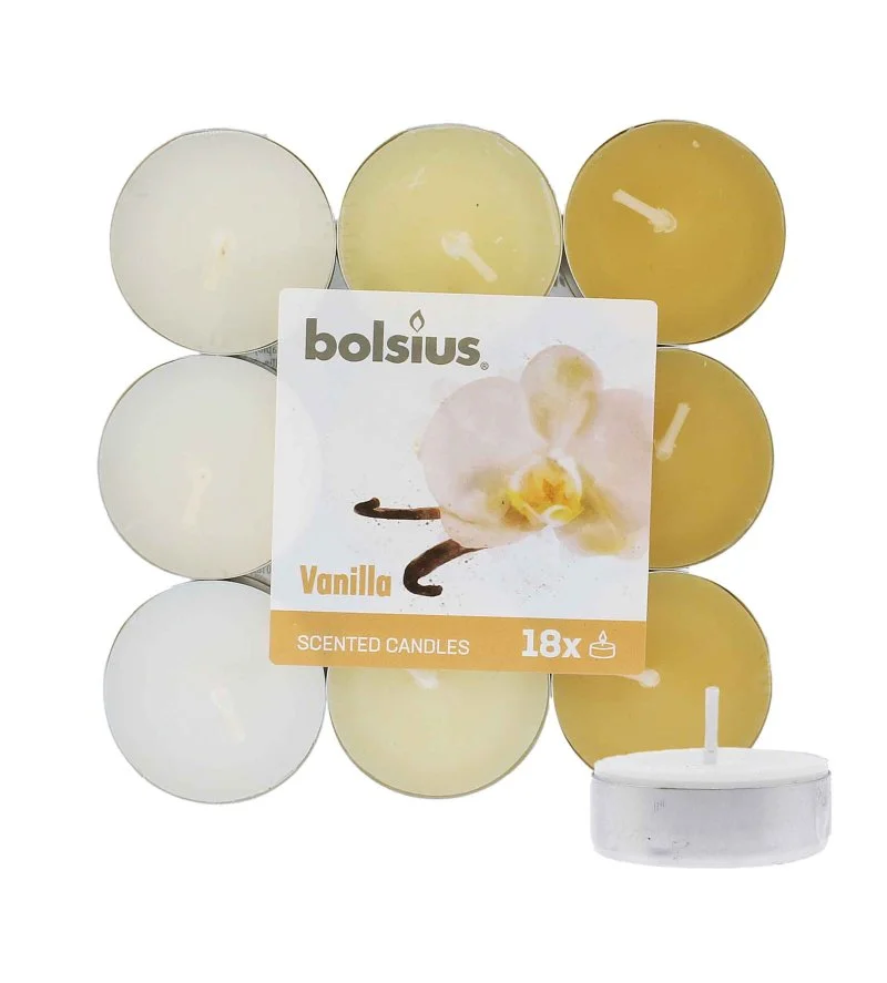 Scented Tealights Vanilla 4h teamécses 18 db