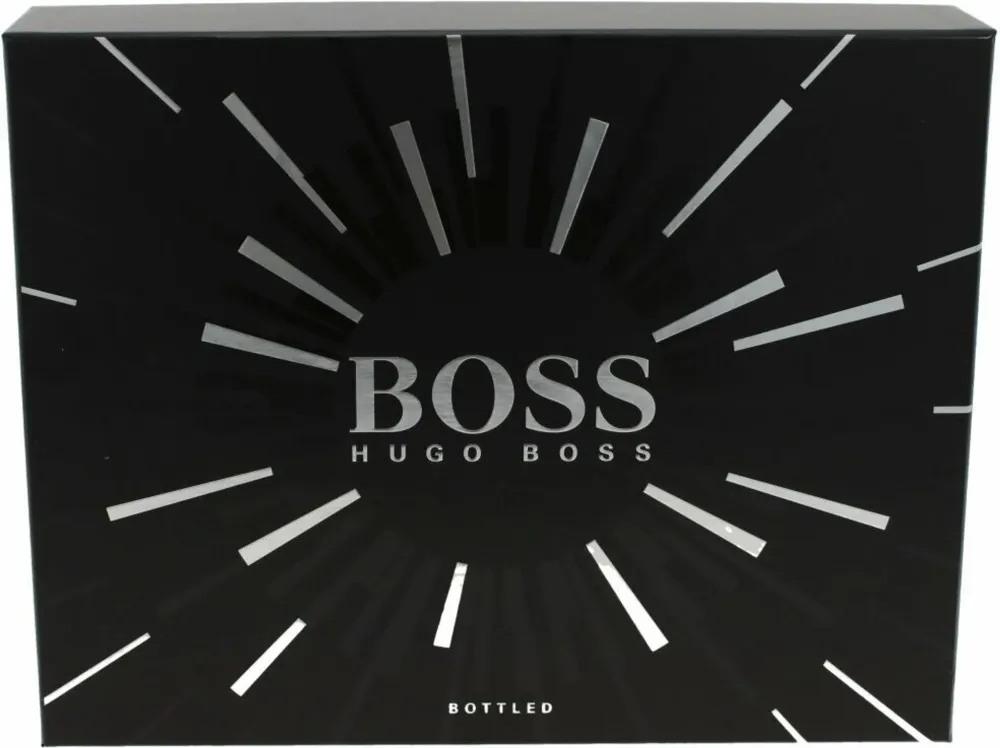 Boss Bottled ajándékszett eau de toilette 100 ml + tusfürdő 100 ml + dezodor férfiaknak