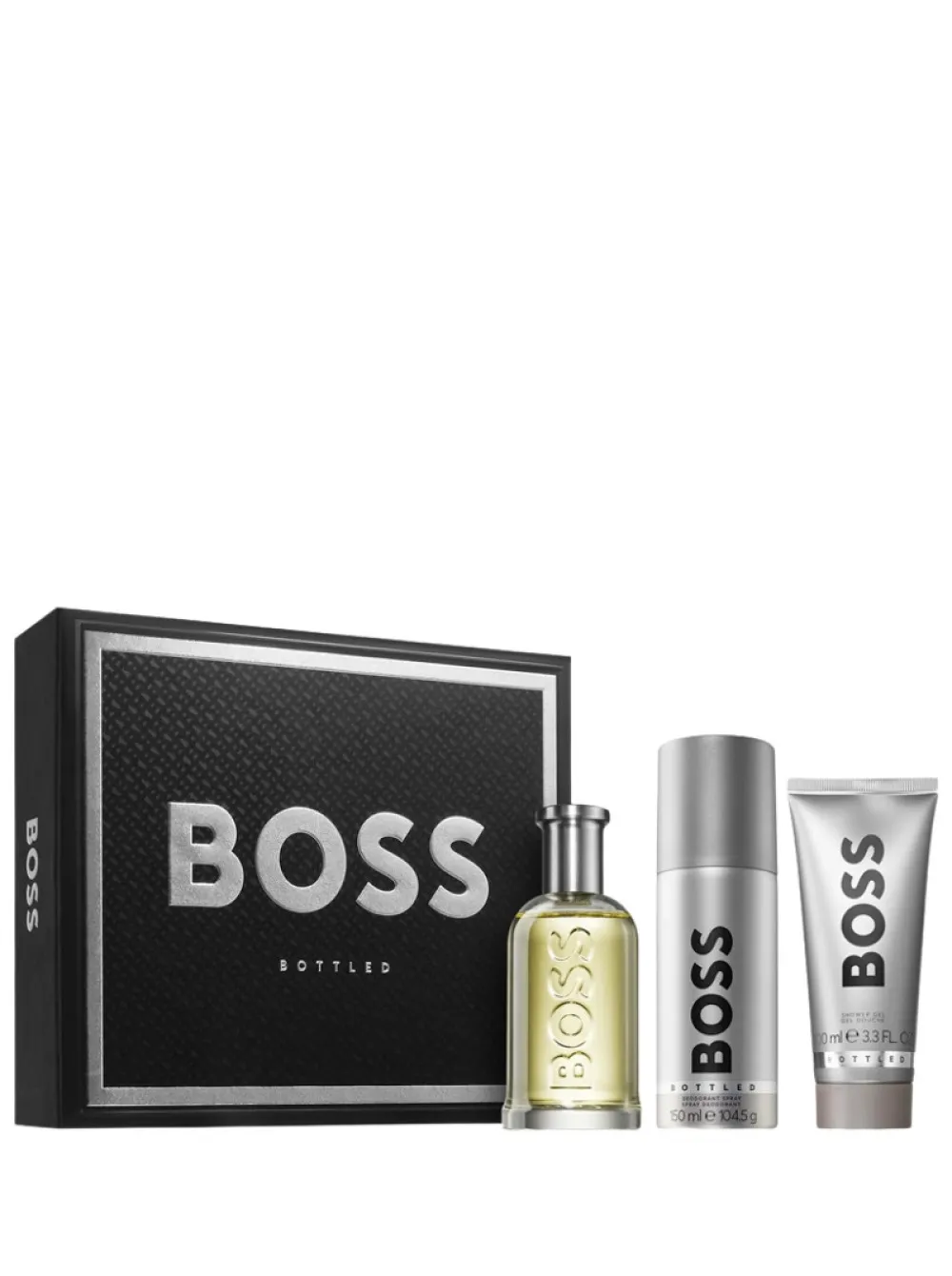 Boss Bottled ajándékszett eau de toilette 100 ml + tusfürdő 100 ml + dezodor férfiaknak