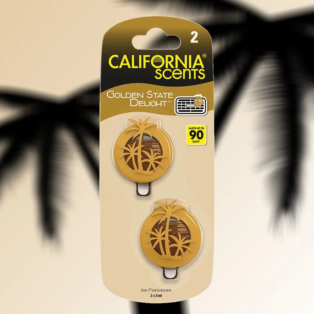 Mini Diffuser Golden State Delight vůně do auta pro ženy 2x3 ml