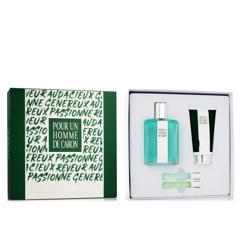 Pour un Homme de Caron EDT 125 ml + tusfürdő 75 ml + EDT MINI Le Matin 5 ml + MINI Le Soir EDP