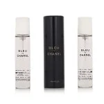 Chanel Bleu de Chanel utántölthető utazó spray 20 ml + 2 x parfüm utántöltő férfiaknak 20 ml