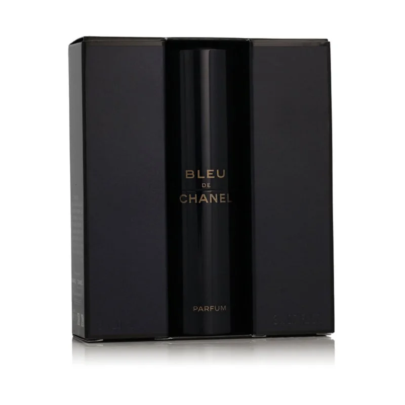 Chanel Bleu de Chanel utántölthető utazó spray 20 ml + 2 x parfüm utántöltő férfiaknak 20 ml
