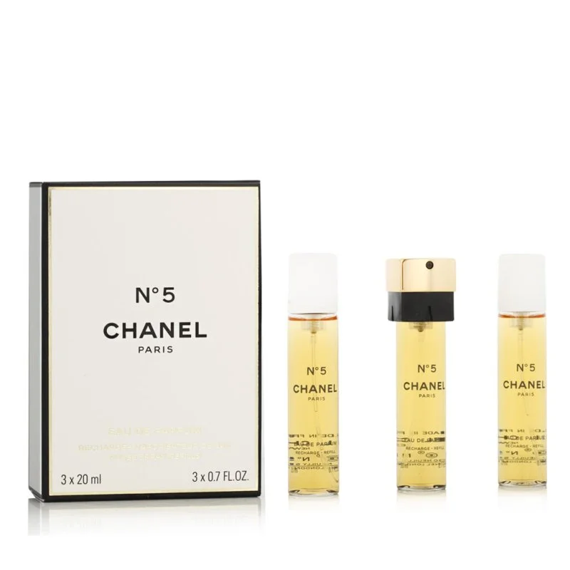 Chanel No 5 utántöltő 2 x 20 ml + EDP szórófejes utántöltő eau de parfum nőknek 20 ml