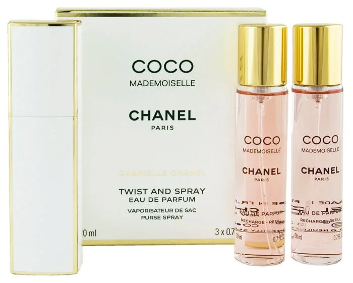 Coco Mademoiselle utántölthető 20 ml + 2 x EDP utántöltő női eau de parfum 2 x 20 ml