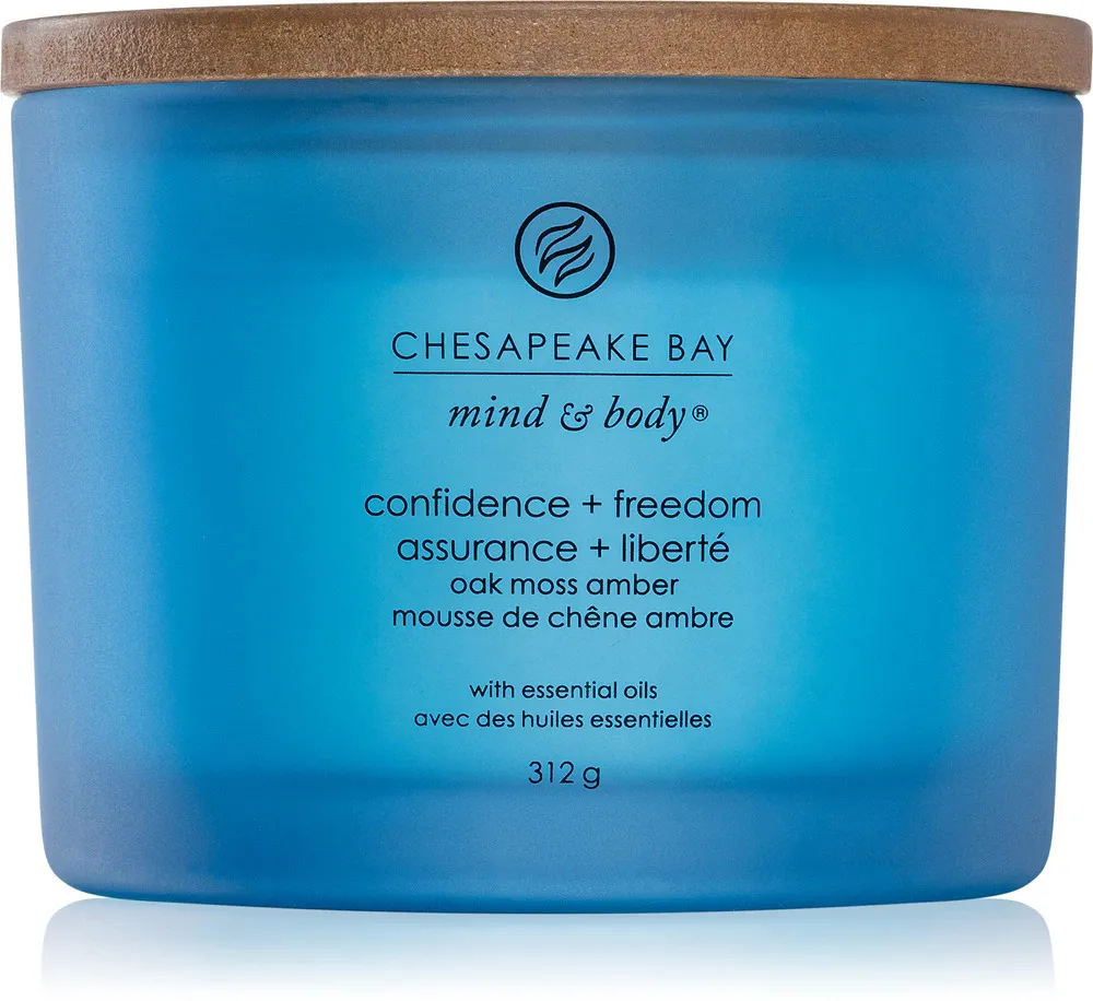 Confidence + Freedom vonná svíčka se 3 knoty pro muže 312 g
