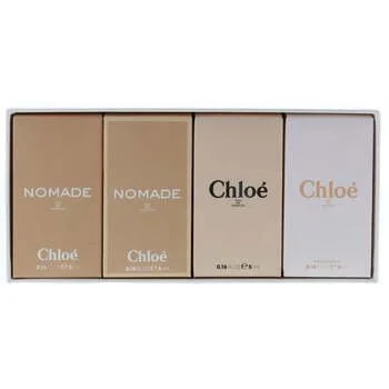 Les Parfums ajándékszett Chloé eau de toilette 5 ml + Nomade eau de toilette 5 ml + Chloé 5 ml + Nomade eau de parfum nőknek