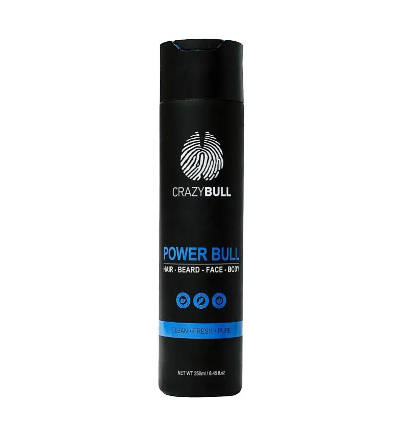 Power Bull Hair-Beard-Face-Body multifunkciós 4 az 1-ben sampon hajra, szakállra, arcra és testre 250 ml