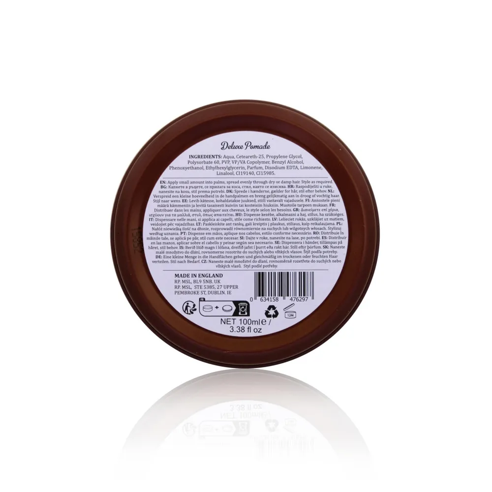 Deluxe Pomade vízbázisú hajformázó pomádé fényhez és tartáshoz 100 ml