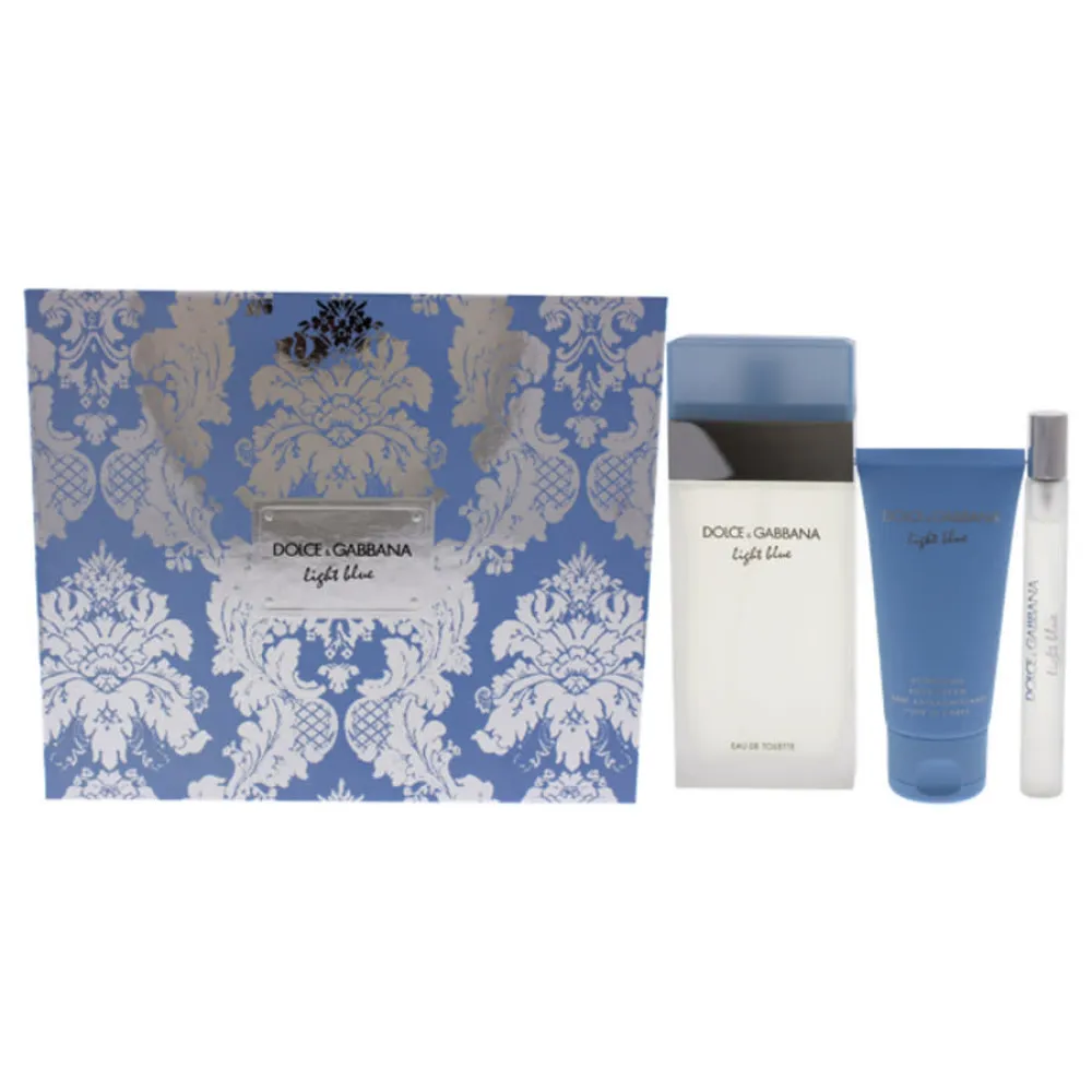 Light Blue dárková sada pro ženy 100 ml + tělový krém 50 ml + toaletní voda 10 ml