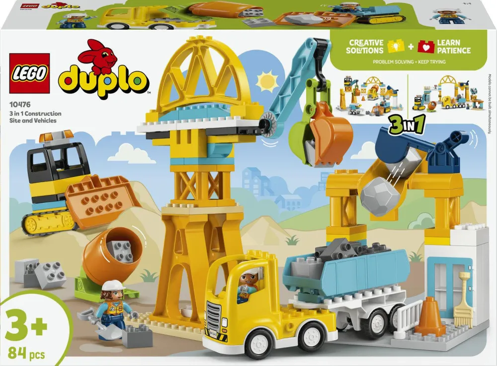DUPLO® 10476 Építkezés és járművek 3 az 1-ben