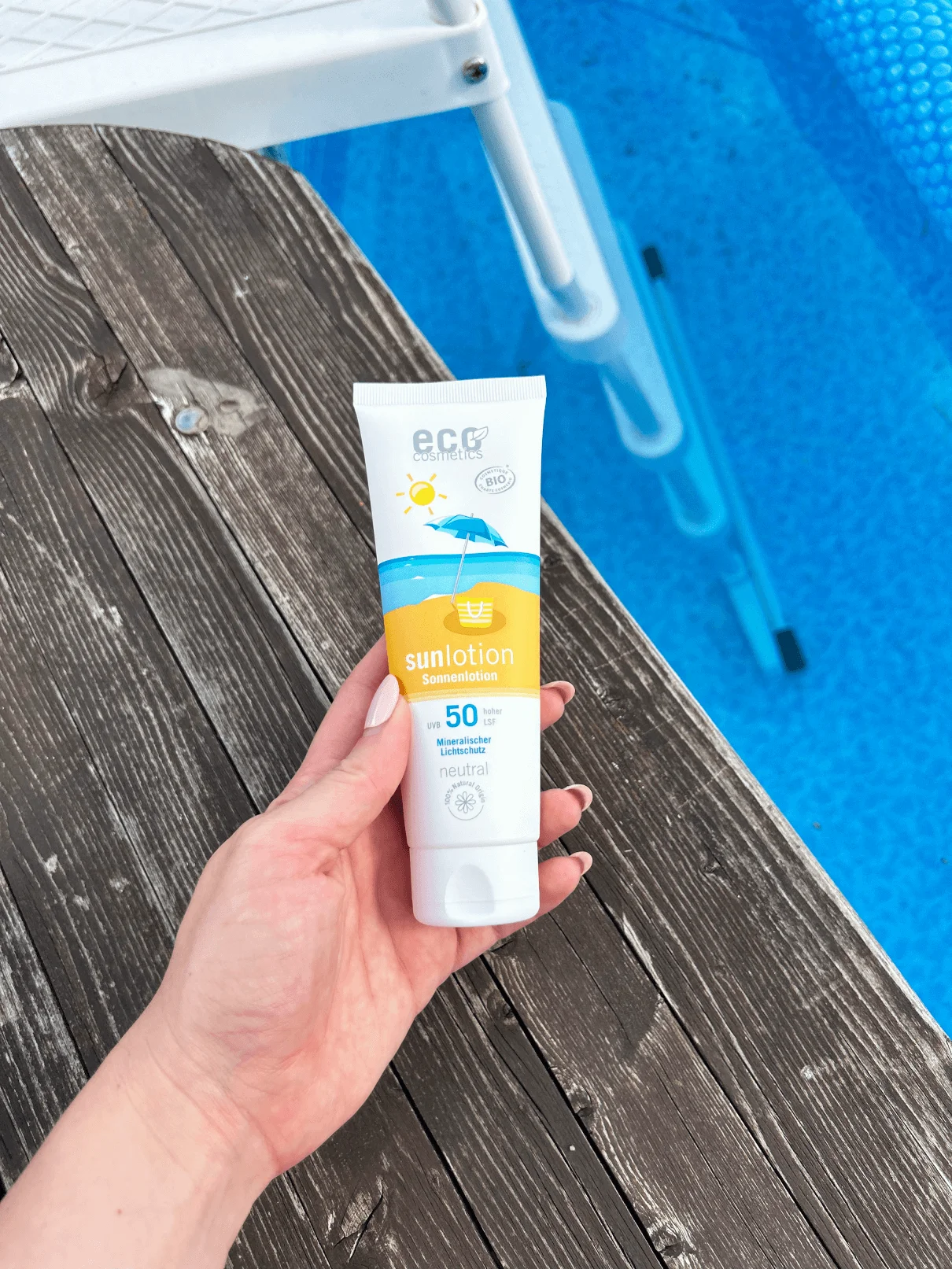 Eco Cosmetics Neutral parfümmentes BIO SPF 50 naptej (125 ml) - természetes ásványi szűrőkkel