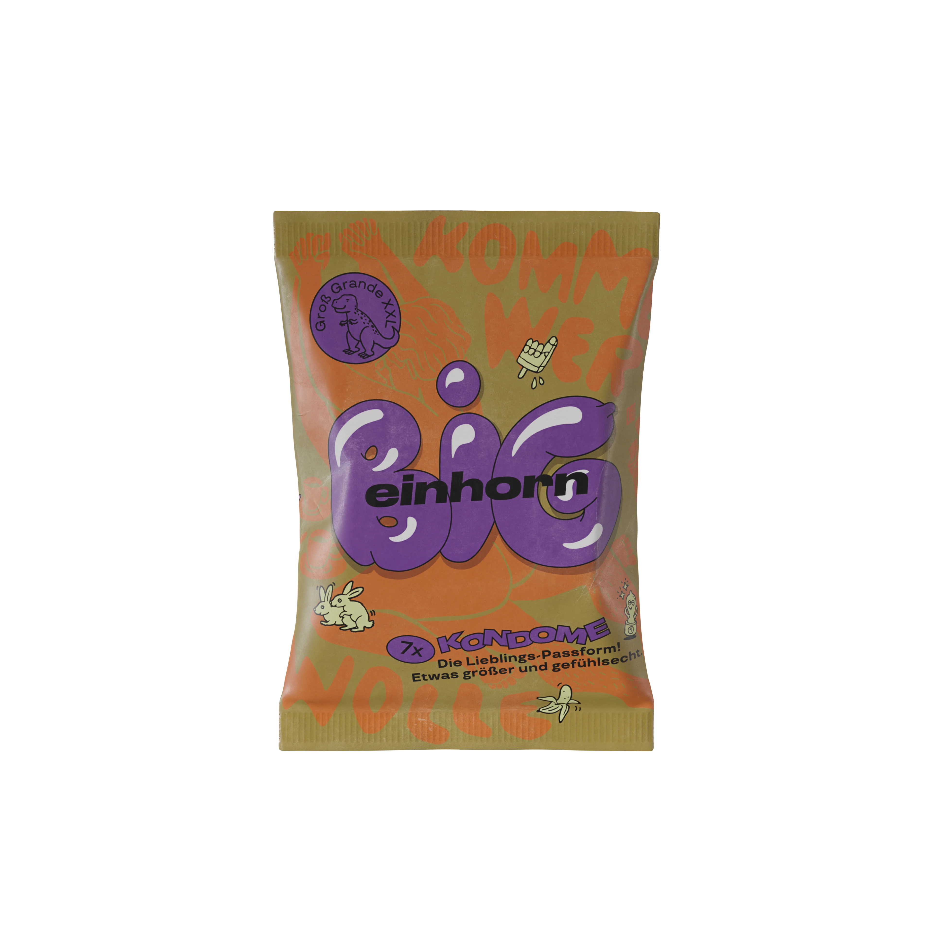 Einhorn Big óvszerek 3 db - vegán, illatmentes