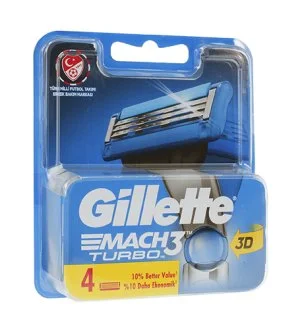 Gillette Mach3 Turbo csereborotvafejek 4 db férfiaknak