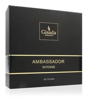 Gisada Ambassador Intense ajándékszett 50 ml + tusfürdő Eau de Parfum férfiaknak
