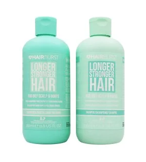 Hairburst Longer Stronger Hair Oily Scalp & Roots szett zsíros hajra: sampon 350 ml + balzsam