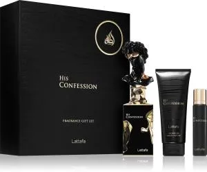 Lattafa His Confession parfümvíz férfiaknak 100 ml + EDP MINI 12 ml + SG