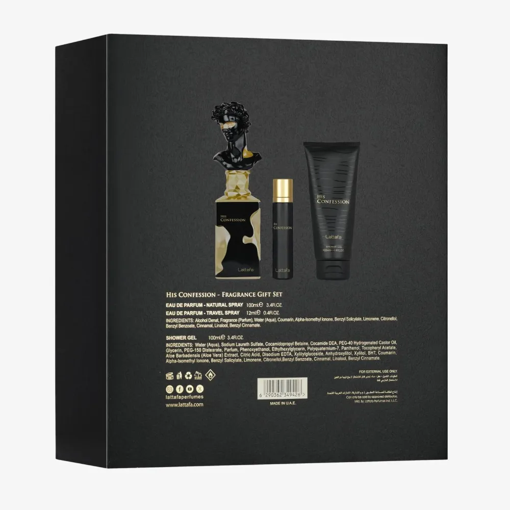 His Confession parfümvíz férfiaknak 100 ml + EDP MINI 12 ml + SG