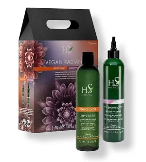 HS MILANO Vegan Radiance Color Care szett Védő sampon 350 ml + Lamellar Bond leave-in kezelés