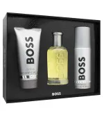 Boss Bottled ajándékszett férfiaknak eau de toilette 100 ml + tusfürdő 100 ml + dezodor 150 ml 100 ml + sprchový gel 100 ml + deosprej 150 ml