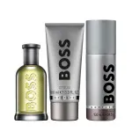 Boss Bottled ajándékszett férfiaknak eau de toilette 100 ml + tusfürdő 100 ml + dezodor 150 ml 100 ml + sprchový gel 100 ml + deosprej 150 ml