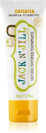 Jack n Jill Gyermek fogkrém - eper BIO (50 g) - fluoridmentes, bio körömvirág kivonattal