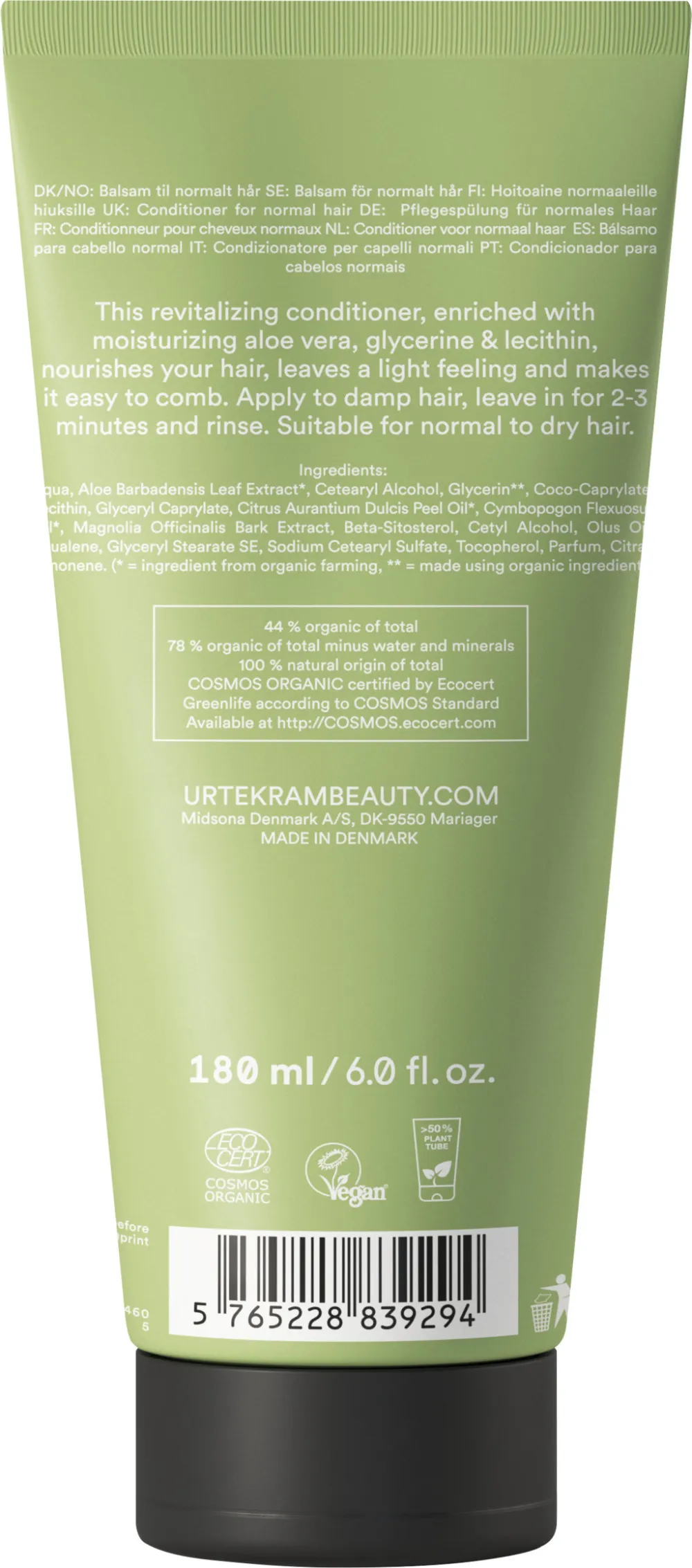 Urtekram Aloe vera kondicionáló 180ml BIO