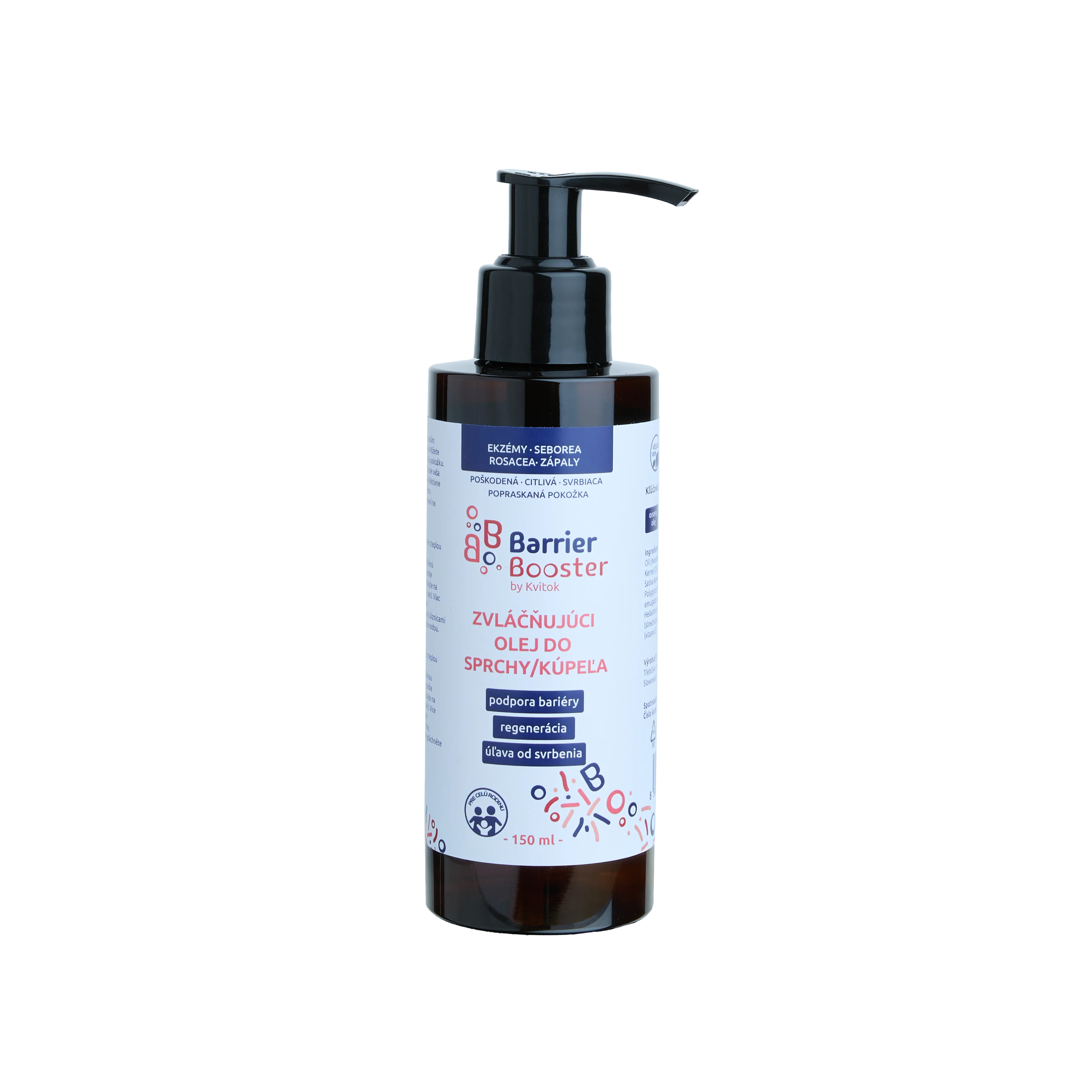Kvitok Barrier Booster Bőrpuhító olaj zuhanyzáshoz és fürdéshez (150 ml) - selymesen puha bőrért
