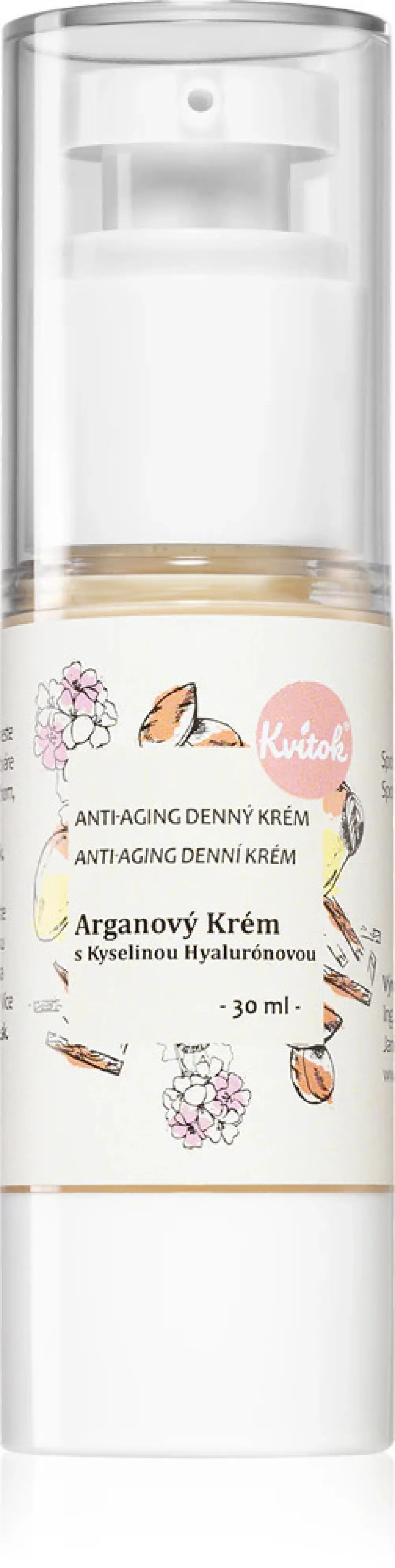Kvitok Argan nappali krém érett bőrre 30 (30 ml) - hialuronsavval